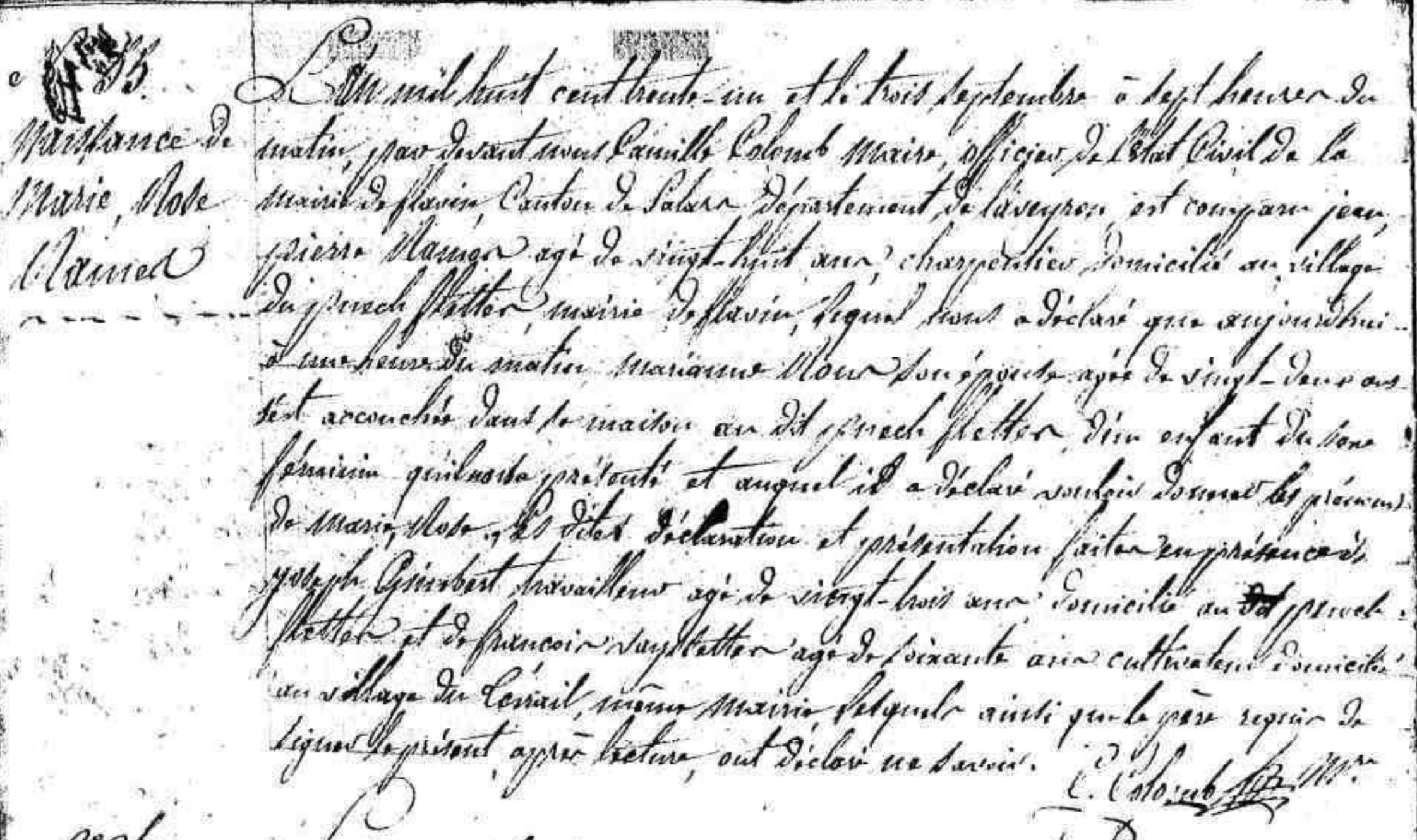Naissance Rames Marie Rose 1831.JPG